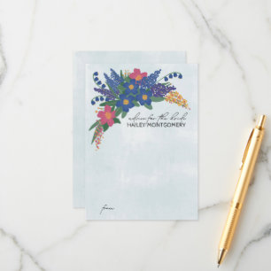 Wildblumen Brautdusche Einladung Beilage