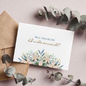Wildblumen Brautjungfer Antrag Karte