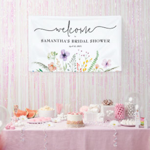 Wildblumen-Brautjungfern-Empfang Banner