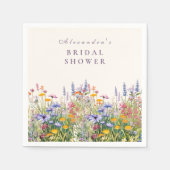 Wildblumen-Brautjungfernparty Serviette (Vorderseite)