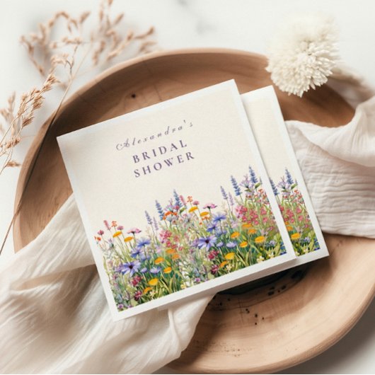 Wildblumen-Brautjungfernparty Serviette