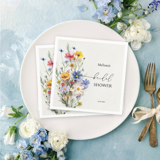 Wildblumen-Brautjunggesellinnenabschied Serviette