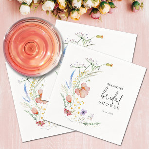Wildblumen-Brautjunggesellinnenabschied Serviette