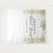 Wildblumen Brautparty Background Foto Stand Wandteppich (Vorderseite (Horizontal))