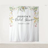 Wildblumen Brautparty Background Foto Stand Wandteppich (Vorderseite)