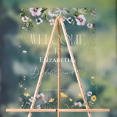 Wildblumen Brautparty Begrüßung Akryllische Unters Acrylschild (Neutral)