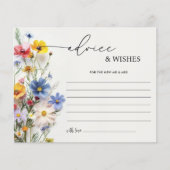 Wildblumen Brautparty Beratung und Wünsche (Vorderseite)