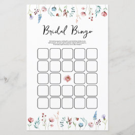 Wildblumen Brautparty Bingo-Spiel