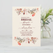 Wildblumen Brautparty Botanischer Garten Einladung (Stehend Vorderseite)