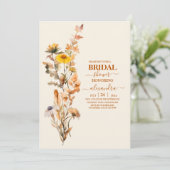 Wildblumen Brautparty Botanischer Garten Einladung (Stehend Vorderseite)