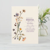 Wildblumen Brautparty Botanischer Garten Einladung (Stehend Vorderseite)