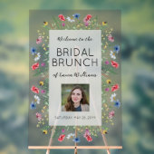 Wildblumen Brautparty Bridal Brunch Willkommen Acrylschild (Neutral)