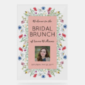 Wildblumen Brautparty Bridal Brunch Willkommen Acrylschild (Vorderseite)