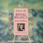 Wildblumen Brautparty Bridal Brunch Willkommen Acrylschild (Neutral)
