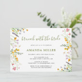 Wildblumen Brautparty Brunch Einladung (Stehend Vorderseite)