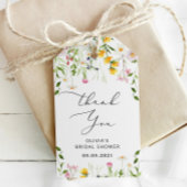 Wildblumen Brautparty danke Tag Geschenkanhänger