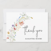 Wildblumen Brautparty Dankeskarte (Vorderseite)