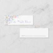 Wildblumen Brautparty Datum Nachtkarte Telefonnummerkarte (Vorne/Hinten)