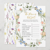 Wildblumen Brautparty Der Preis ist das richtige S Einladung (Vorne/Hinten)