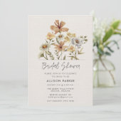 Wildblumen Brautparty Einladung (Stehend Vorderseite)