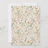 Wildblumen-Brautparty Einladung (Rückseite)