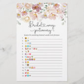 Wildblumen Brautparty Emoji-Picknickspiel (Vorderseite)