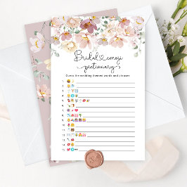 Wildblumen Brautparty Emoji-Picknickspiel