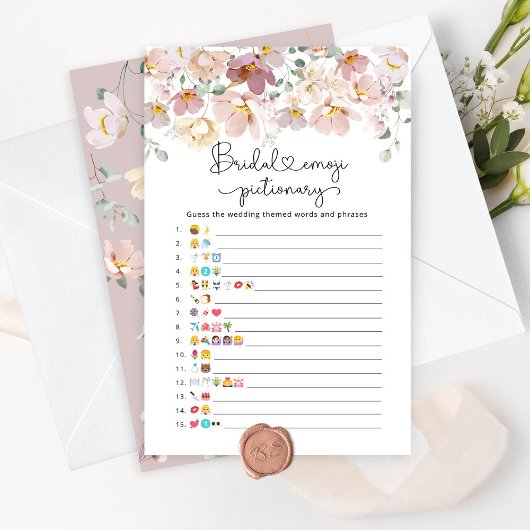 Wildblumen Brautparty Emoji-Picknickspiel