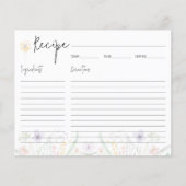 Wildblumen Brautparty Empfehlungskarten (Vorderseite)