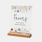 Wildblumen Brautparty Favoriten Acrylschild (Winkel)