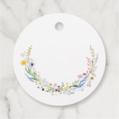 Wildblumen Brautparty Geschenkanhänger (Rückseite)