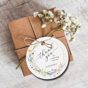 Wildblumen Brautparty Geschenkanhänger
