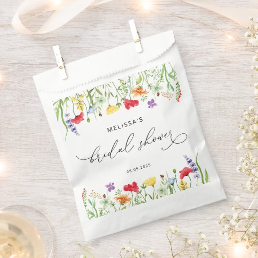 Wildblumen Brautparty Geschenktütchen (Ausgeschnitten)