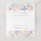 Wildblumen Brautparty - Hochzeiten Platzkarten (Außenseite Aufgefaltet)