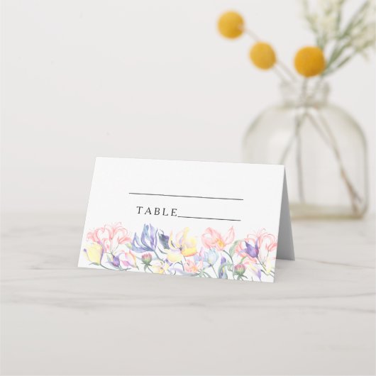 Wildblumen Brautparty - Hochzeiten Platzkarten (Vorderseite)