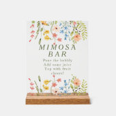 Wildblumen Brautparty Mimosa Acrylschild (Vorderseite)