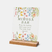 Wildblumen Brautparty Mimosa Acrylschild (Winkel)