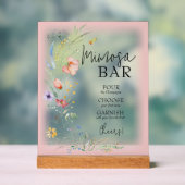 Wildblumen Brautparty Mimosa Bar Acrylschild (Neutral)