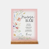 Wildblumen Brautparty Mimosa Bar Acrylschild (Vorderseite)