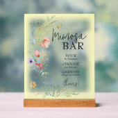 Wildblumen Brautparty Mimosa Bar Acrylschild (Neutral)