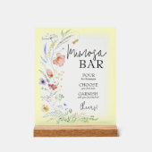 Wildblumen Brautparty Mimosa Bar Acrylschild (Vorderseite)