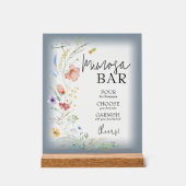 Wildblumen Brautparty Mimosa Bar Acrylschild (Vorderseite)