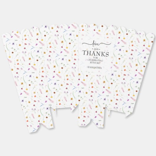 Wildblumen Brautparty Popcorn Geschenkschachtel (Ungeklappt)