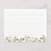 Wildblumen Brautparty Rezept Begleitkarte (Rückseite)