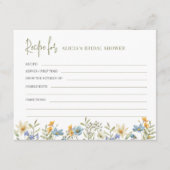 Wildblumen Brautparty Rezept Begleitkarte (Vorderseite)