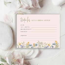 Wildblumen Brautparty Rezept Begleitkarte