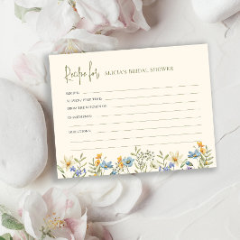 Wildblumen Brautparty Rezept Begleitkarte