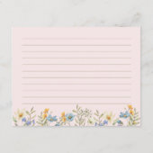 Wildblumen Brautparty Rezept Begleitkarte (Rückseite)