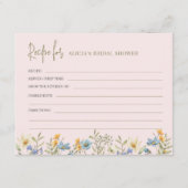 Wildblumen Brautparty Rezept Begleitkarte (Vorderseite)