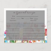 Wildblumen Brautparty Rezept Karte (Vorderseite)